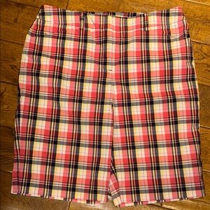 Jones New York Sport Plaid Pink, Yellow & Navy Shorts
